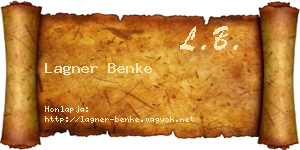 Lagner Benke névjegykártya